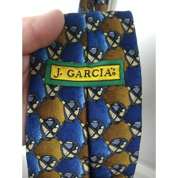 j garcia Blue Brown Artsy Never Swat A Fly Fourteen Collection Tie - Picture 5 of 8